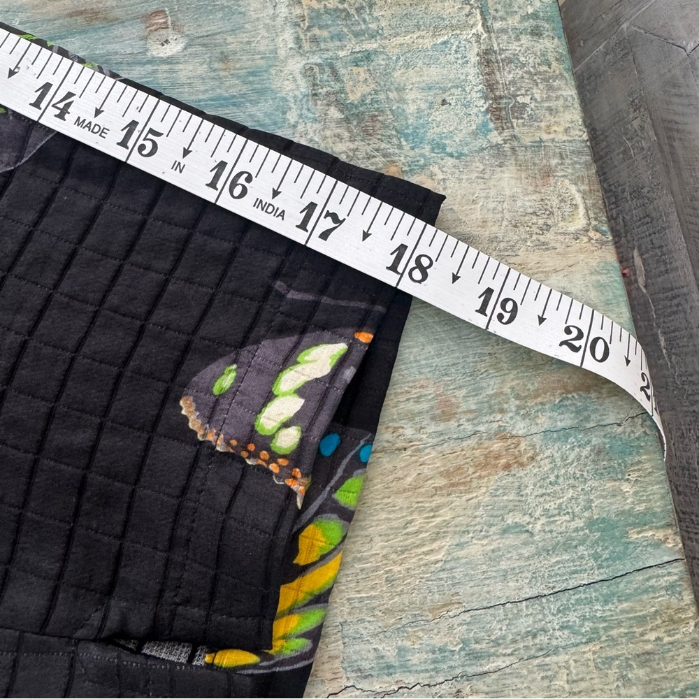 Nexx Silk Linen Black Artsy Whimsical Butterfly Kimono Button Down Jacket Sz 1X - Picture 10 of 12